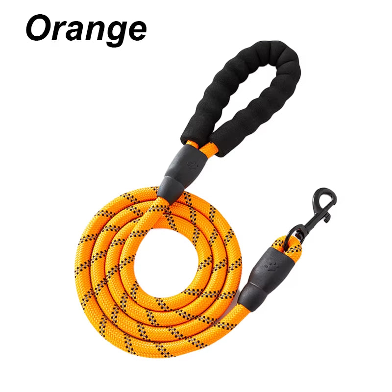 3M Pet Reflective Nylon Tow Rope Non Slip Foam Handle Pet Adjustable Towing Ropes Large Middlesmall Dogs Outdoors Pet Supplies