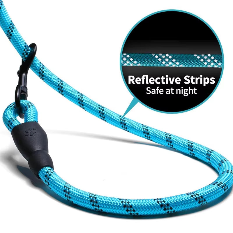 3M Pet Reflective Nylon Tow Rope Non Slip Foam Handle Pet Adjustable Towing Ropes Large Middlesmall Dogs Outdoors Pet Supplies