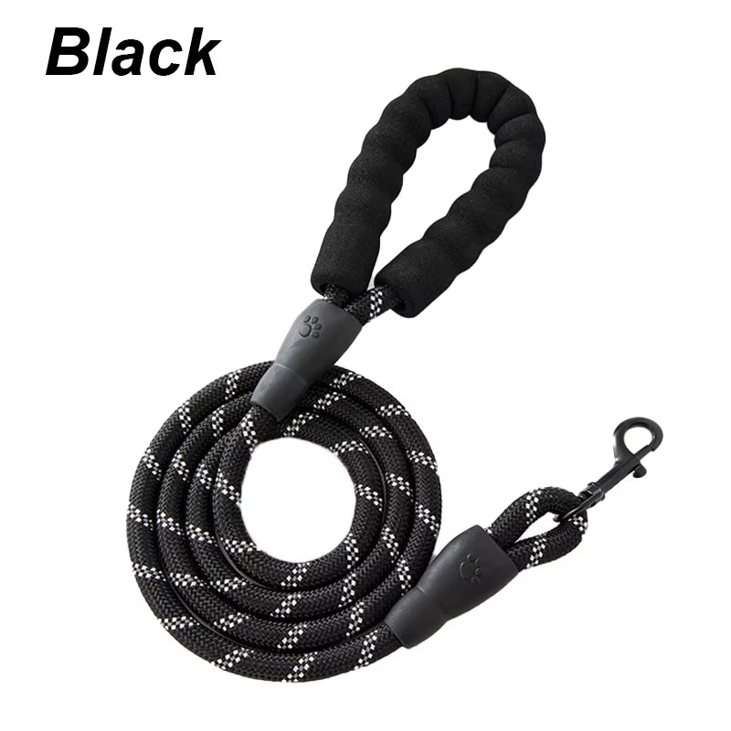 3M Pet Reflective Nylon Tow Rope Non Slip Foam Handle Pet Adjustable Towing Ropes Large Middlesmall Dogs Outdoors Pet Supplies