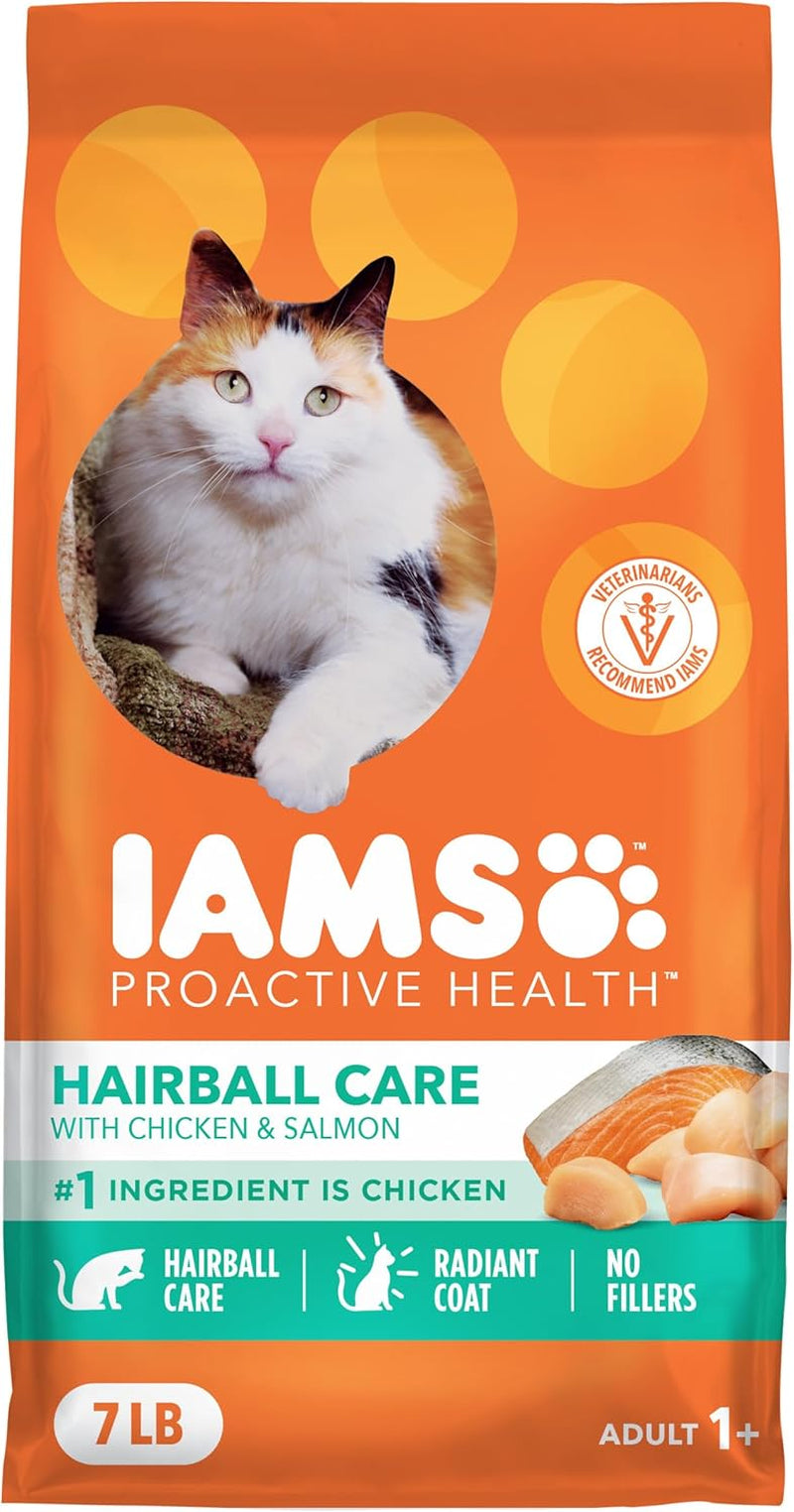 Proactive Health Dry Cat Food Hairball Care, Adult Cat Food, with Real Chicken and Salmon, 7 Lb. Bag